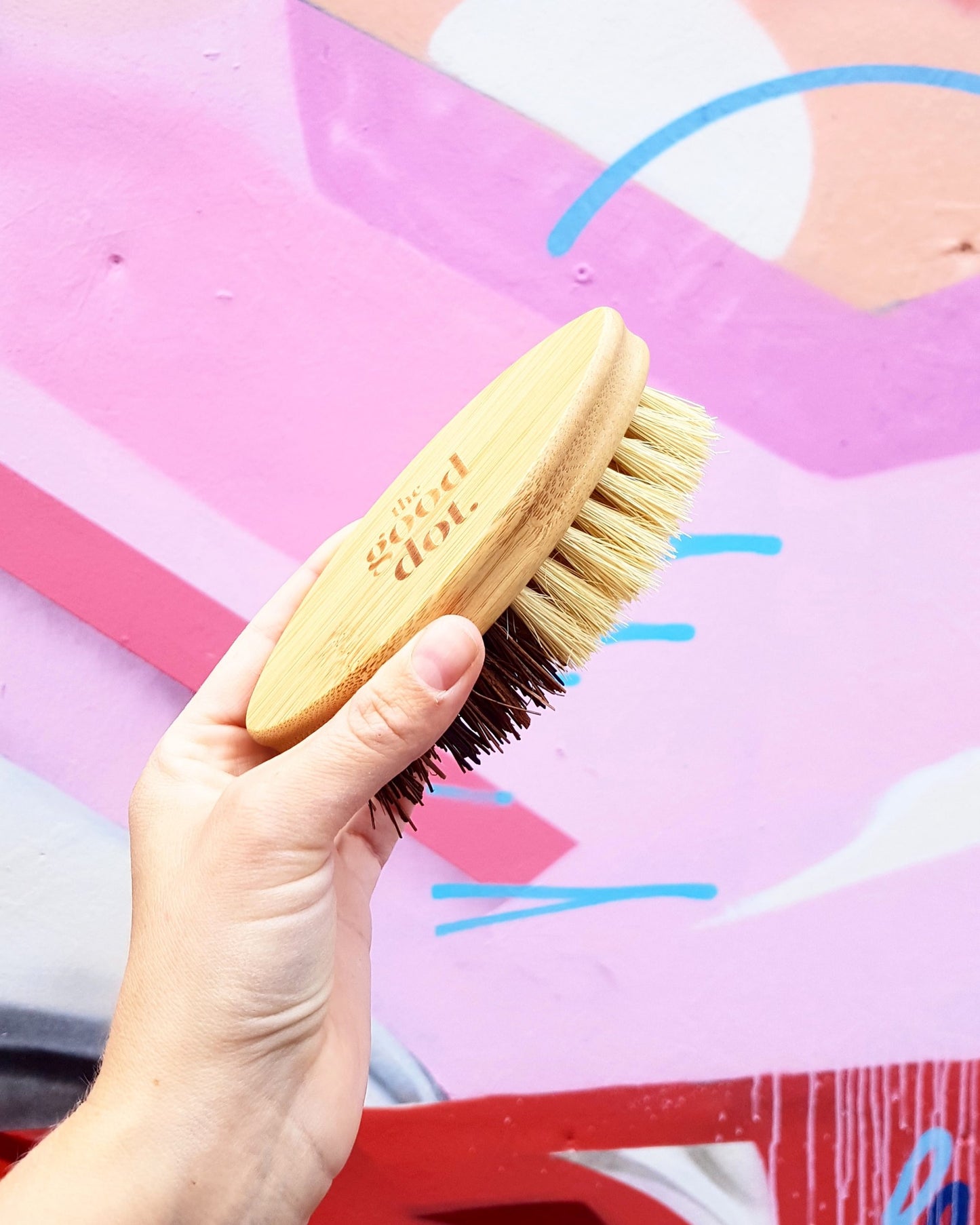 Bamboo brush with coconut and sisal bristles